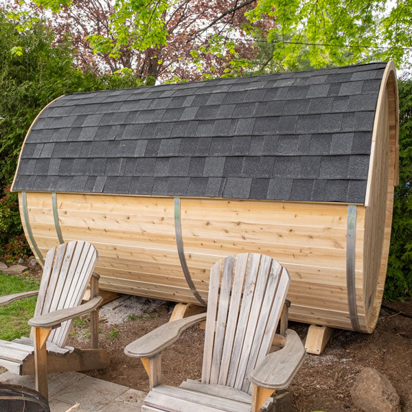 Black Asphalt Shingle Roof - 10' (300cm) (for CT Tranquility Barrel Sauna) - Silver Line Sauna