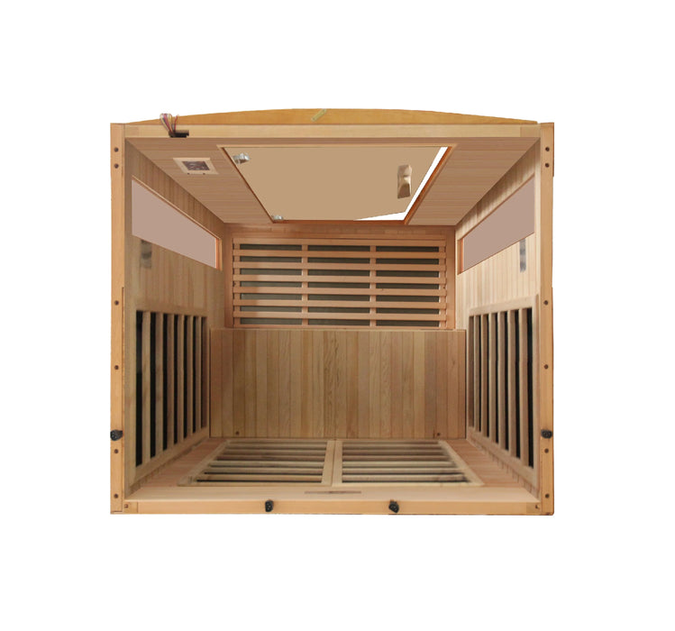 Golden Designs Dynamic Versailles 2-person Low EMF FAR Infrared Sauna Canadian Hemlock
