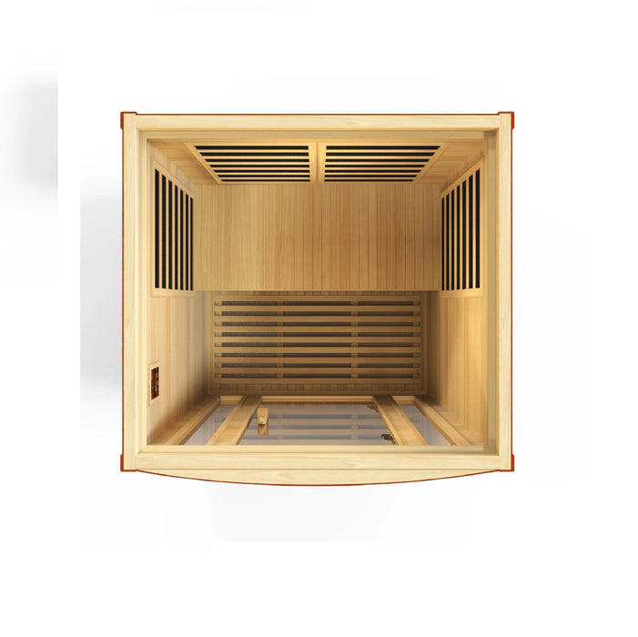 Golden Designs Dynamic San Marino 2-person Low EMF FAR Infrared Sauna Canadian Hemlock