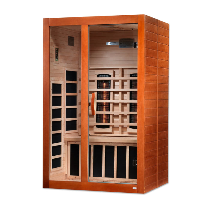 Dynamic Santiago 2-Person Full Spectrum  Near Zero EMF FAR Infrared Sauna Canadian Hemlock