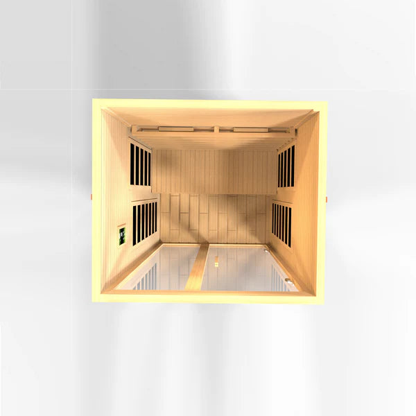 Golden Designs Dynamic Santiago 2-Person Full Spectrum  Near Zero EMF FAR Infrared Sauna Canadian Hemlock