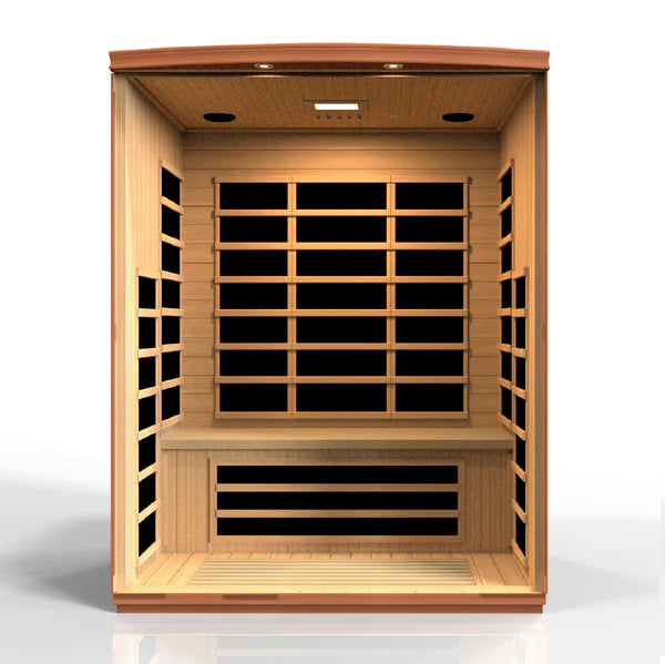 Golden Designs Dynamic Lugano 3-person Low EMF FAR Infrared Sauna Canadian Hemlock