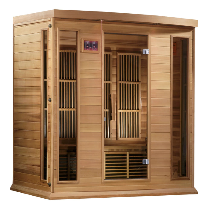 Golden Designs Maxxus 4-Person Low EMF FAR Infrared Sauna Canadian Red Cedar